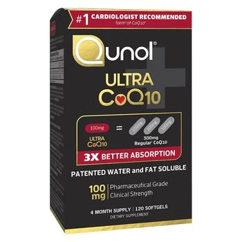 Qunol | Ultra CoQ10 100 mg Dietary Supplement Softgels,商家折扣挖宝区,价格¥438