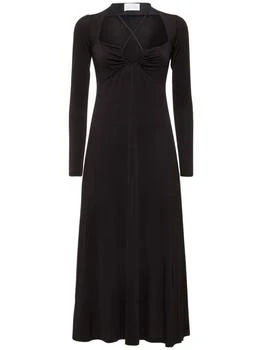 JOHANNA ORTIZ | Black Tapestry Of Time Jersey Midi Dress,商家LUISAVIAROMA,价格¥4711