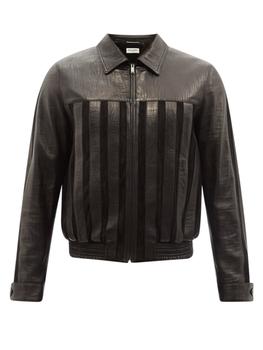 圣罗兰皮衣, Yves Saint Laurent | Striped leather jacket商品图片 