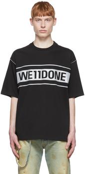 We11done | Black Reflective Logo T-Shirt商品图片,3.2折