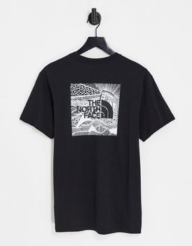 Celebrations, The North Face | The North Face Redbox Celebration back print t-shirt in black商品图片 