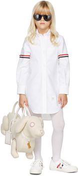 thom browne衬衫, Thom Browne | 白色 Armband Thigh-Length 儿童衬衫连衣裙商品图片 