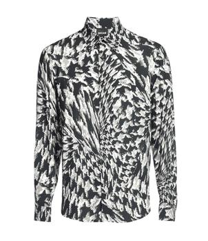 Just Cavalli | Just Cavalli Pattern-Printed Long-Sleeved Buttoned Shirt商品图片,6.4折