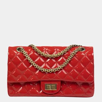 香奈儿122单肩包, [二手商品] Chanel | CHANEL 2.55 Vernis Shoulder bag in Red Patent leather商品图片 