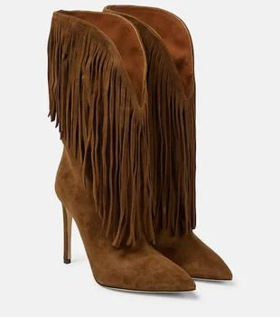 推荐Fringed suede ankle boots商品