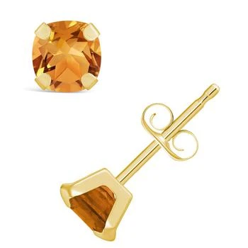 Macy's | Gemstone Stud Earrings in 10k Yellow Gold,商家Macy's,价格¥685