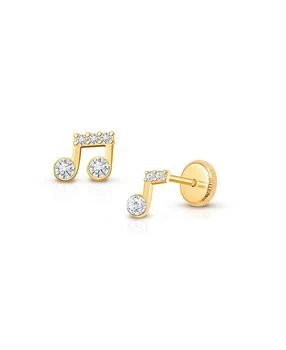 Tiny Blessings | Girls' 14K Gold Magical Music Notes Studs Screw Back Earrings - Baby, Little Kid, Big Kid,商家Bloomingdale's,价格¥967
