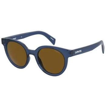 推荐Levi's Unisex Sunglasses - Blue Cat Eye Frame Brown Lens | LEVI LV 1009/S 0PJP/70商品