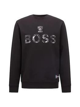 BOSS x NBA | Nets Basketball Team Windmill Crewneck Sweatshirt商品图片,