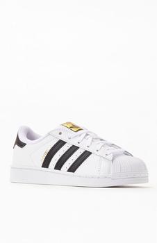 阿迪达斯贝壳头, Adidas | Kids White & Black Superstar Shoes商品图片 