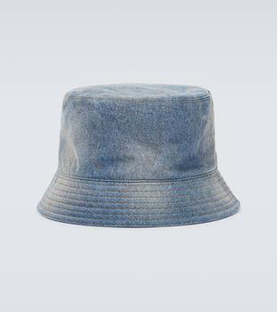 ハット PRADA White Denim Bucket Hat Prada Worn Bull-Denim Bucket Hat | Saks Fifth Avenue