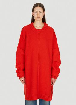 推荐Oversized Knitted Jumper in Red商品