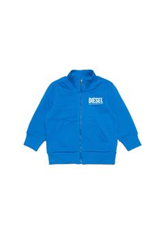 商品Diesel | Solib Sweat-shirt Diesel Blue Cotton Sweatshirt With Zip And Extra-large Logo,商家Italist,价格¥817图片