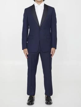 Dior | Navy Blue Wool Tuxedo,商家Italist,价格¥16988