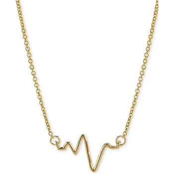 Sarah Chloe | Heartbeat Necklace in 14k Gold over Silver, 16" + 2" extender (also available in Sterling Silver),商家Macy's,价格¥734