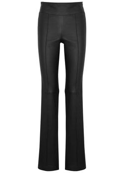Helmut Lang | Black leather bootcut trousers商品图片,满$1享8.9折, 满折
