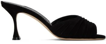 Manolo Blahnik | Black Pirua Heeled Sandals 