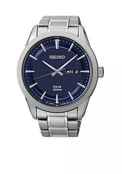 精工表多少钱, Seiko | Men's Stainless Steel Sport Dress Solar Watch商品图片 7.5折