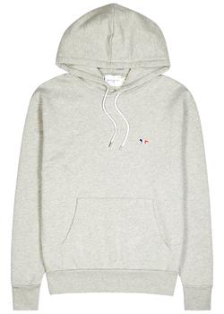Maison Kitsune | Grey hooded cotton sweatshirt商品图片,