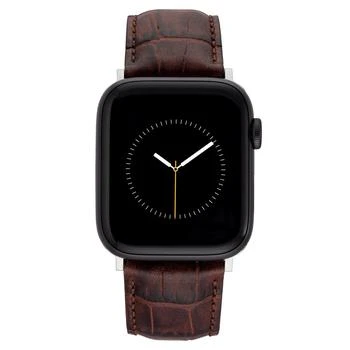 Vince Camuto | Men's Brown Croc Grain Premium Leather Band Compatible with 42mm, 44mm, 45mm, Ultra, Ultra2 Apple Watch,商家Macy's,价格¥410