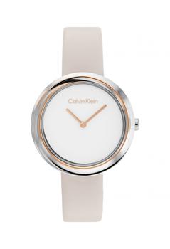 Calvin Klein | Calvin Klein Ladies Twisted Bezel Strap Rose Gold Plated Watch商品图片,满$175享8.9折, 满折
