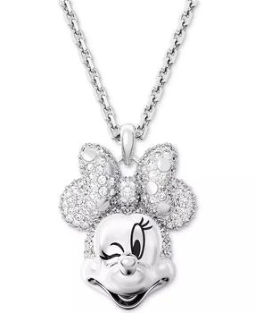 Swarovski | Silver-Tone Disney Minnie Mouse Crystal Pendant Necklace, 16-1/2" + 3" extender,商家Macy's,价格¥1095