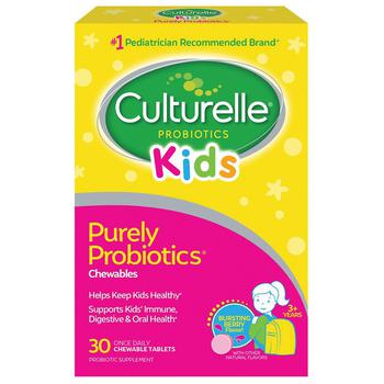 商品Culturelle | 儿童益生菌咀嚼片 梅子口味 30片,商家Walgreens,价格¥158图片