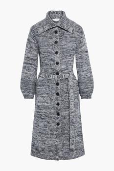 FRAME | Belted marled wool-blend cardigan商品图片,2.9折