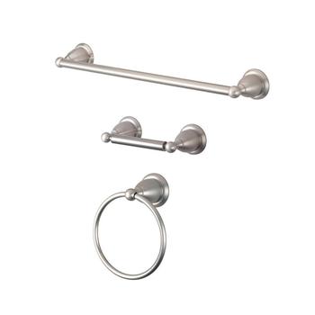 商品Kingston Brass | Heritage 3-Pc. Bathroom Accessory Combo in Brushed Nickel,商家Macy's,价格¥1015图片
