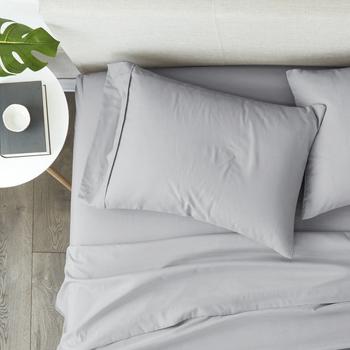 商品Pillowcase 2-Pack Ultra Soft Microfiber Bedding, Standard/Queen - Light Gray图片