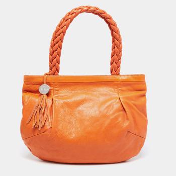 推荐Furla Orange Leather Shoulder Bag商品