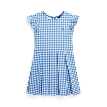 Ralph Lauren | Toddler and Little Girls Gingham Ruffled Ponte Fit and Flare Dress,商家Macy's,价格¥440
