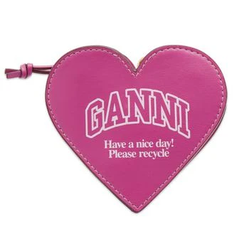 Ganni | GANNI Funny Heart Zip Coin Purse 