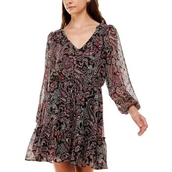 推荐Crystal Doll Womens Juniors Paisley Above Knee Fit & Flare Dress商品