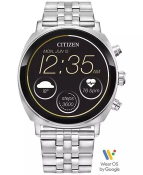 Citizen | Unisex CZ Smart Wear OS Stainless Steel Bracelet Smart Watch 41mm,商家Macy's,价格¥2611