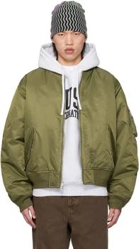 STUSSY | Khaki Built Reversible Bomber Jacket 