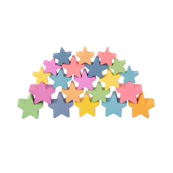 商品TickiT | Stackable Rainbow Wooden Stars - 21 Pieces,商家Macy's,价格¥330图片