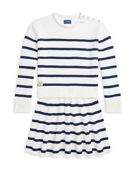 Ralph Lauren | Girls' Striped Cotton Sweater & Skirt Set - Big Kid,商家Bloomingdale's,价格¥926