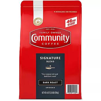 商品Community Coffee | Community Coffee Ground Dark Roast, Signature Blend (46 oz.),商家Sam's Club,价格¥138图片