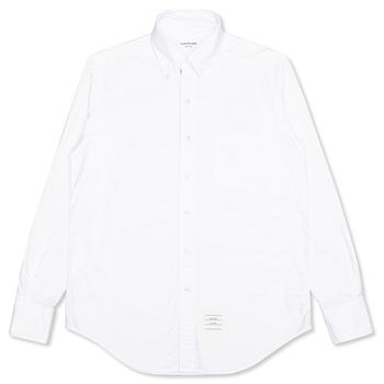 推荐Thom Browne Classic L/S Shirt - White商品