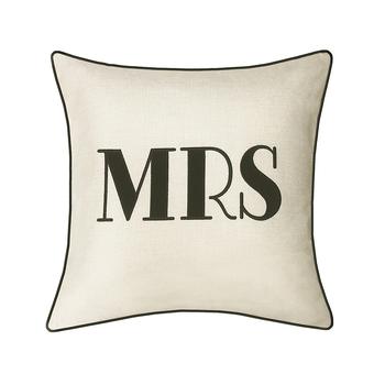 Celebrations, Edie@Home | Celebrations Pillow Embroidered Appliqued "Mrs"商品图片 5.9折