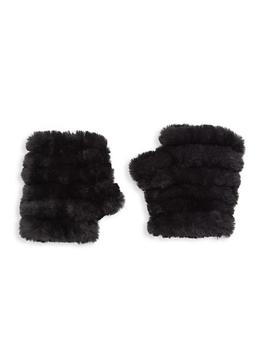 推荐Mandy Faux Fur Fingerless Gloves商品