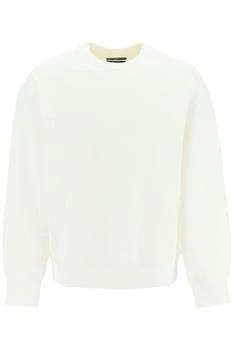 Y-3 | Y-3 crewneck sweatshirt with rubberized logo print on sleeve 4.9折