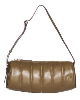 Manu Atelier | Manu Atelier Logo-Plaque Padded Cylinder Shoulder Bag商品图片,5.9折