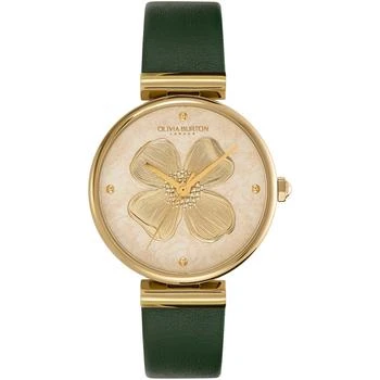 推荐Women's Dogwood Green Leather Watch 36mm商品