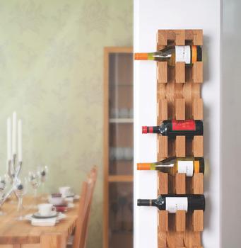 商品Solid Oak Wood Wine Rack图片