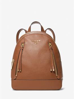 mk双肩包图片, Michael Kors | Brooklyn Medium Pebbled Leather Backpack商品图片 