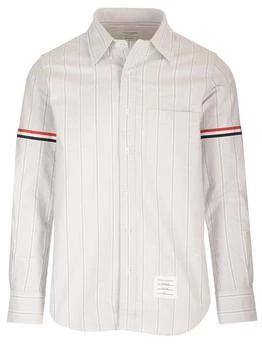 推荐Thom Browne RWB Striped Long-Sleeved Shirt商品