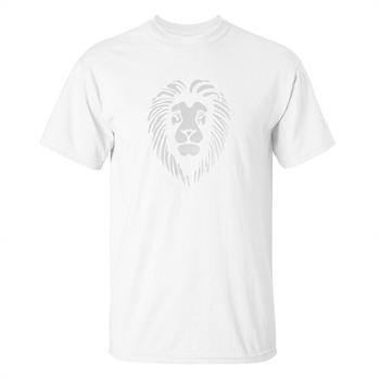 推荐Reflective Lion Head T-Shirt - White on White商品