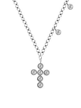 推荐14K White Gold & Diamond Cross Pendant Necklace商品
